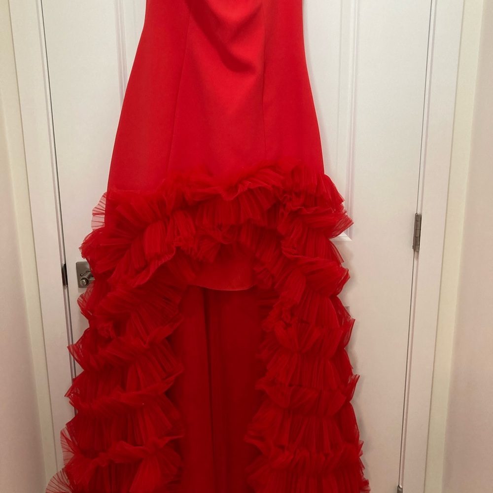 BCBGMaxAzria Strapless Red Dress